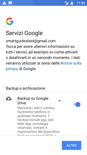 Seleziona ALTRO