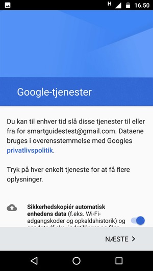 Vælg NÆSTE