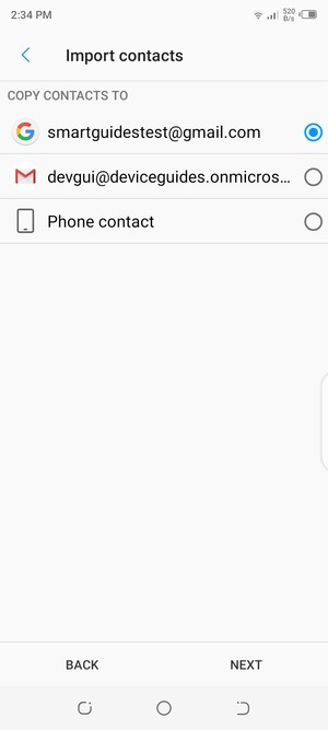 Select your Google account and select NEXT
