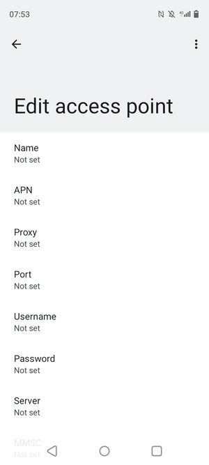 Enter Internet information