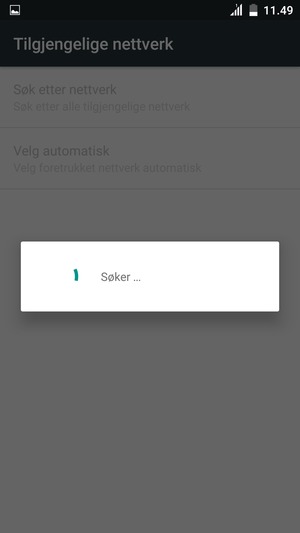 Vent til søket til ferdig