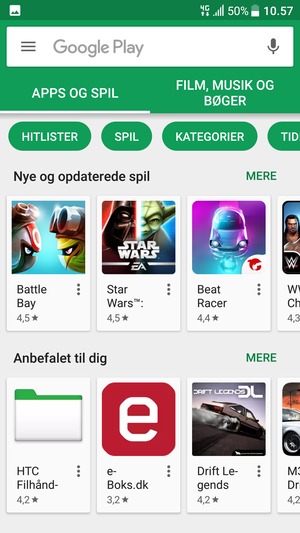 Vælg søgefeltet