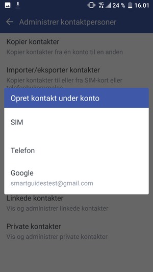 Vælg Google