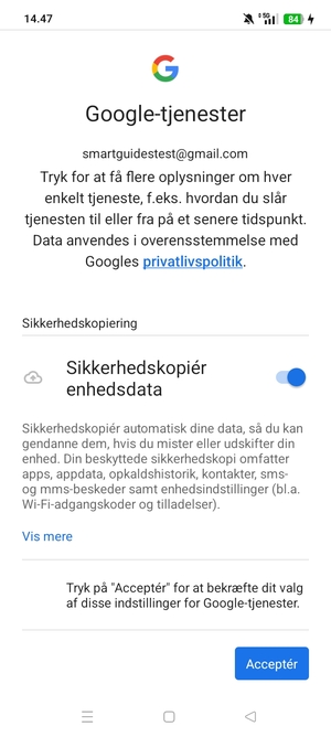 Vælg Acceptér