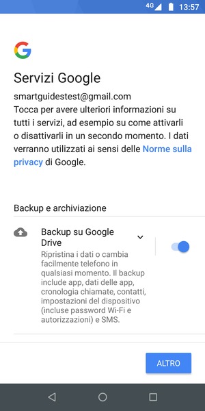 Seleziona ALTRO
