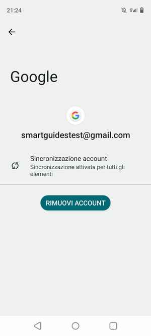 Seleziona Sincronizzazione account