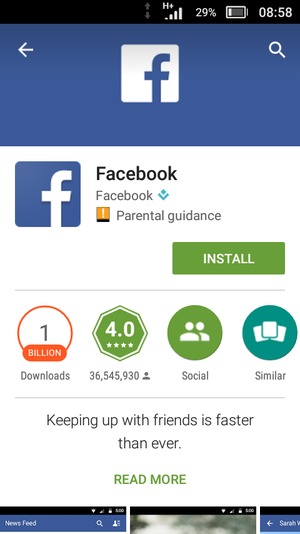 Select INSTALL