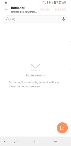 Din Gmail er klar til brug