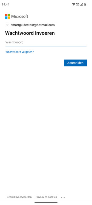 Voer uw wachtwoord in en selecteer Aanmelden
