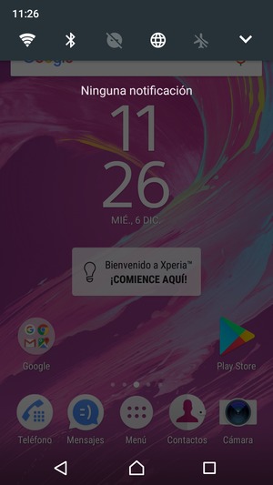 Deslice hacia abajo el menú superior de nuevo