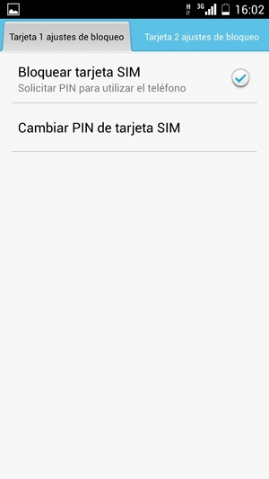 Seleccione Cambiar PIN de tarjeta SIM