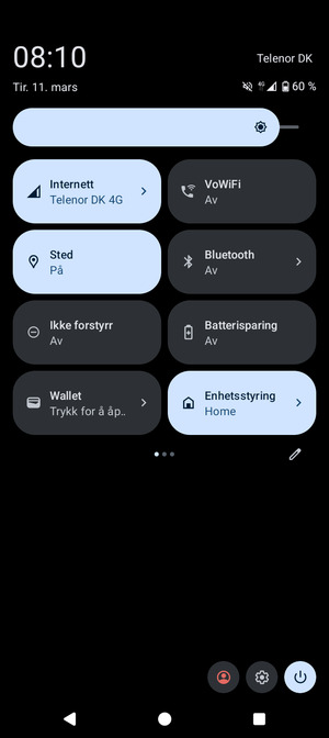 Slå av Sted