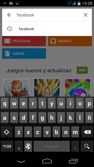 Introduzca el nombre de la aplicación y seleccione Buscar