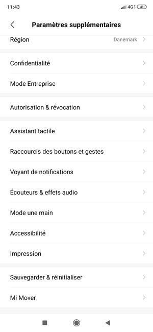Sélectionnez Sauvegarder & réinitialiser