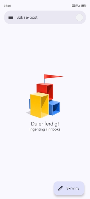 Kontoen er klar til bruk