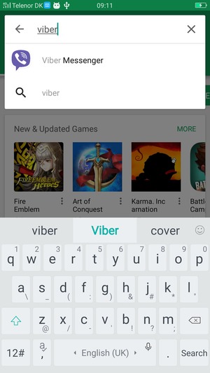 Enter the app name and select Search