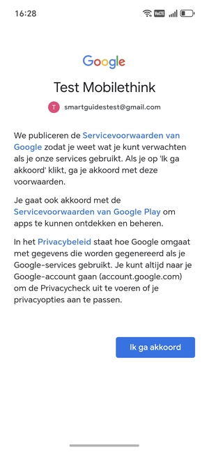 Selecteer Ik ga akkoord