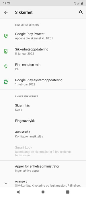 Velg Avansert