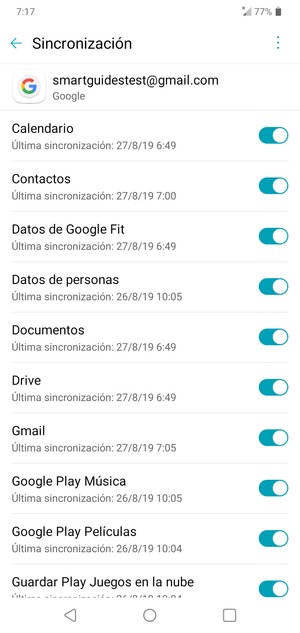 Asegúrese de haber seleccionado Contactos