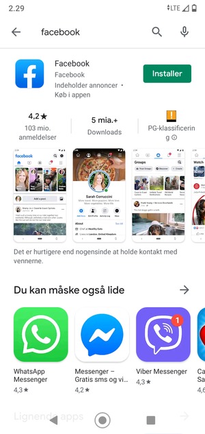 Vælg appen