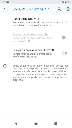 Seleccione Punto de acceso Wi-Fi