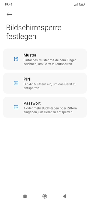 Wählen Sie Muster