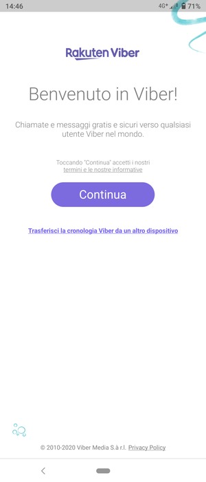 L'app è pronta per l'uso