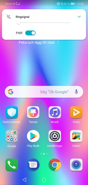 Välj TYST för tyst läge