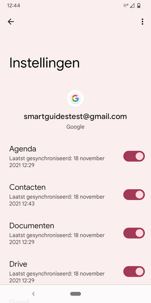 Selecteer de Menu-knop