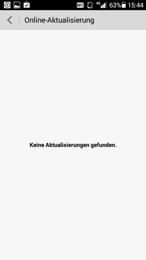Falls Ihr Handy aktualisiert ist, wird Ihnen der folgende Bildschirm angezeigt.