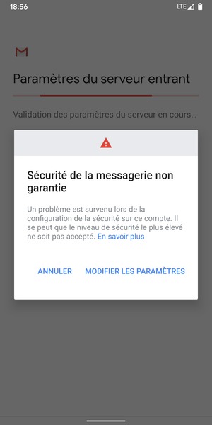 Sélectionnez MODIFIER LES PARAMÈTRES