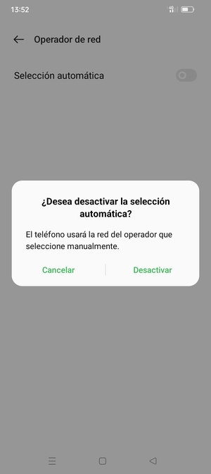 Seleccione Desactivar