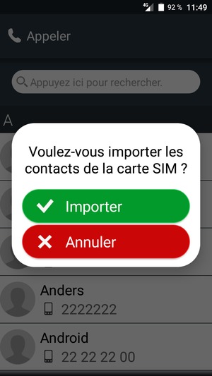 Sélectionnez Importer