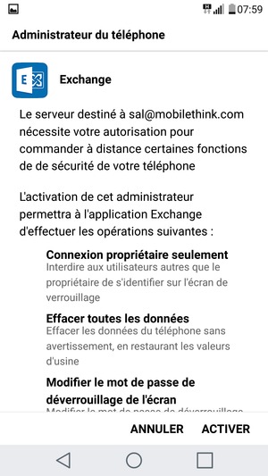 Sélectionnez ACTIVER