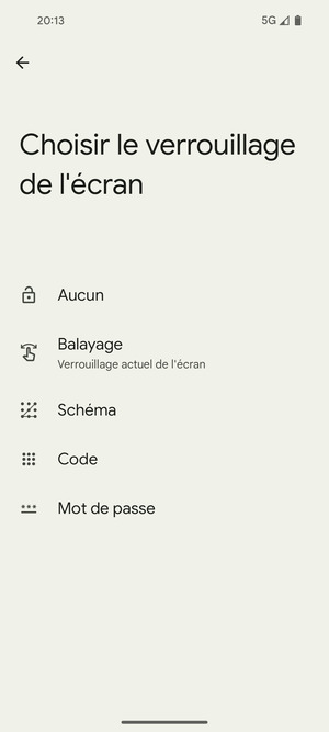 Sélectionnez Schéma