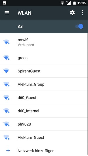 Sie sind nun mit dem WLAN-Netzwerk verbunden