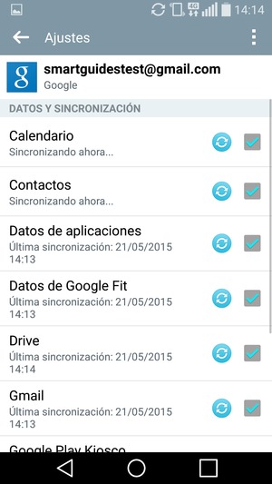 Su información será sincronizada