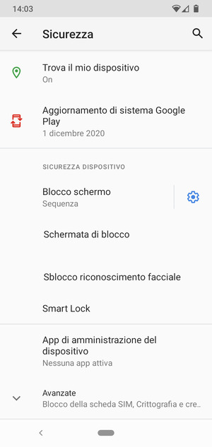 Per cambiare il PIN della scheda SIM, scorri e seleziona Avanzate