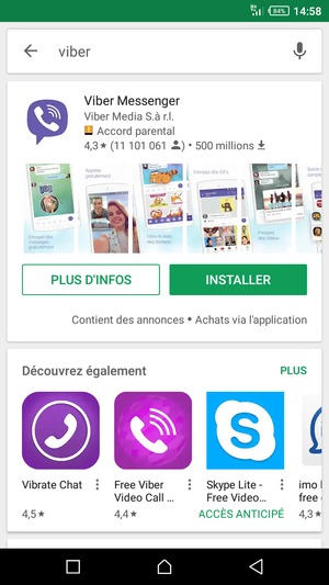 Sélectionnez l'appli
