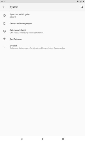 Wählen Sie Erweitert