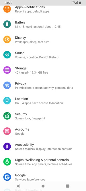 Scroll to and select Location