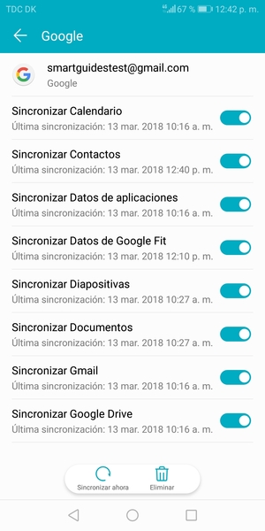 Seleccione Sincronizar ahora