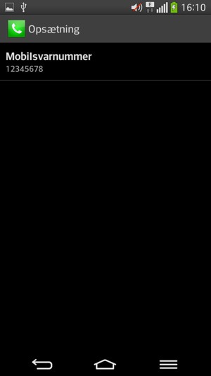 Vælg Mobilsvarnummer
