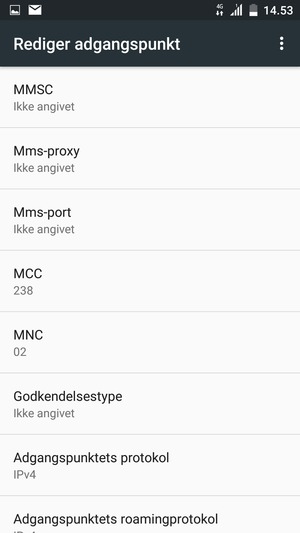 Vælg Menu-knappen