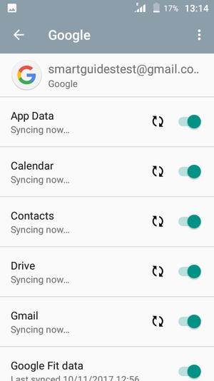 Your information will be synchronised