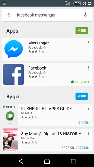 Vælg appen