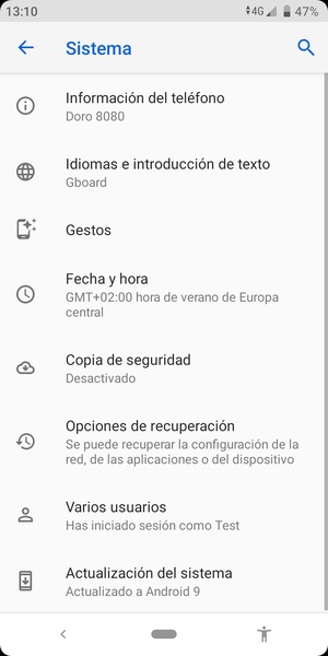 Seleccione Copia de seguridad