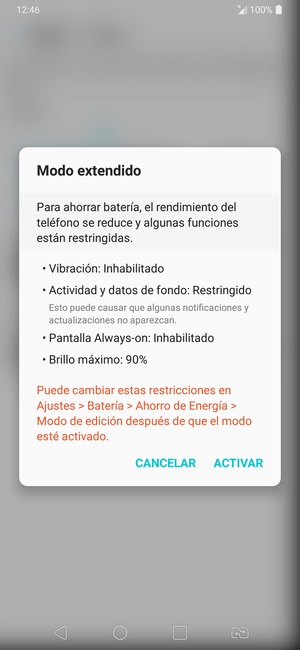 Seleccione ACTIVAR