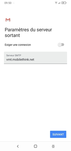 Désactiver le Exiger une connexion et sélectionnez SUIVANT