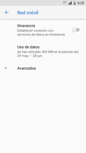 Para cambiar la red en caso de problemas de conectividad, seleccione Avanzados